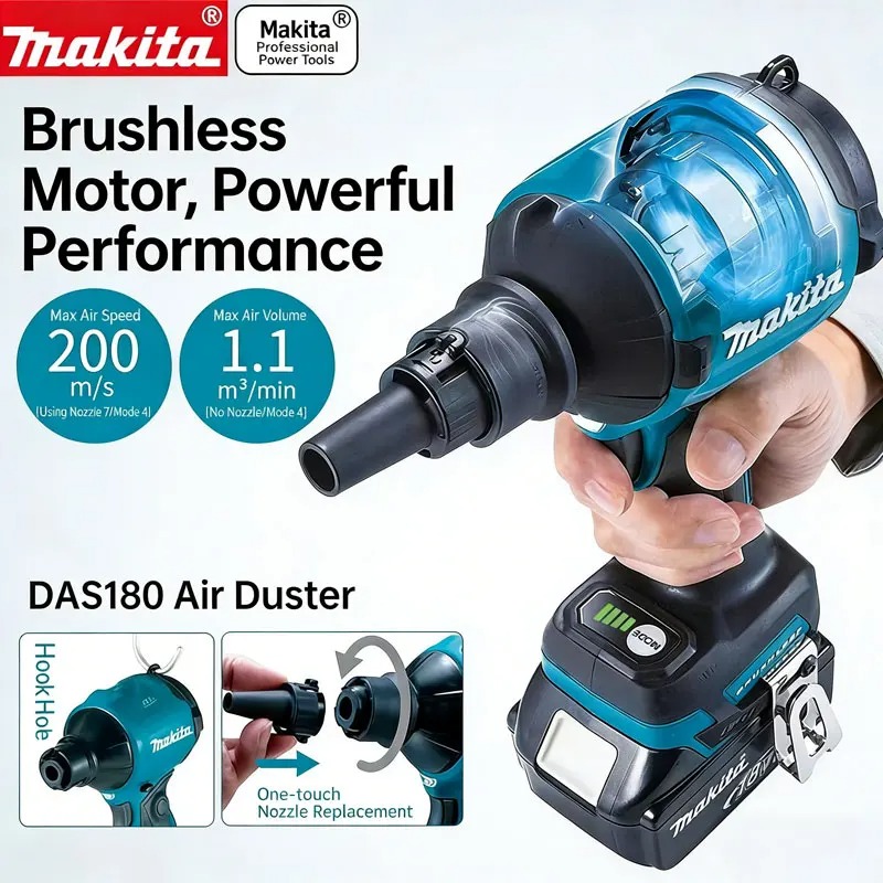 Diy Electronics Workshop - Makita DAS180 18V borstelloze draadloze stofblaaspistool