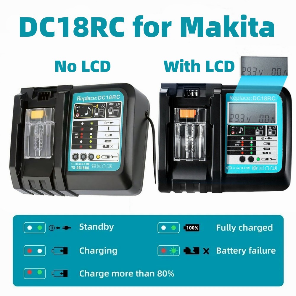 Makita Drill Hp1640 - DC18RC Li-ion Batterij 3A Oplader voor