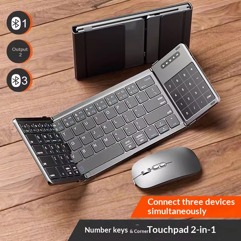 Diy Mouse Electronics - Mengzu Tri Fold draadloos Bluetooth-toetsenbord met