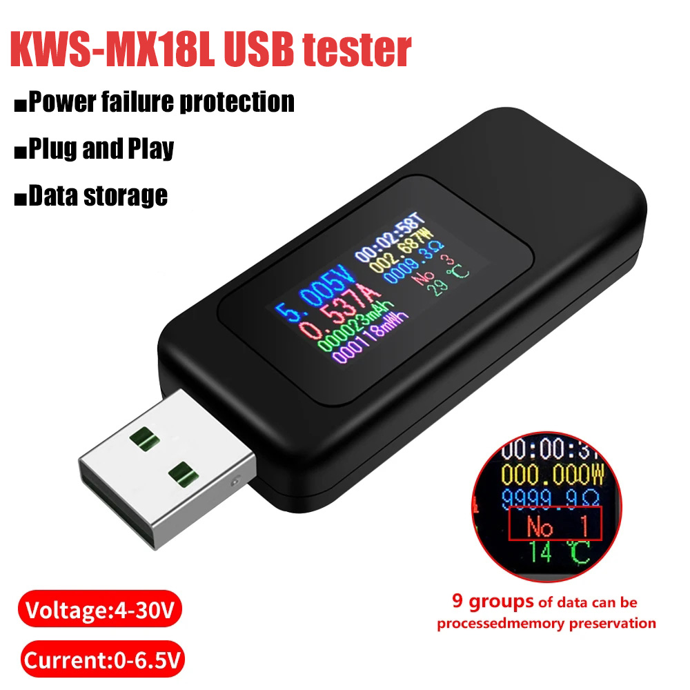 Logic Analyzer Usb - 10-in-1 USB-tester DC digitale voltmeter Amperimetro