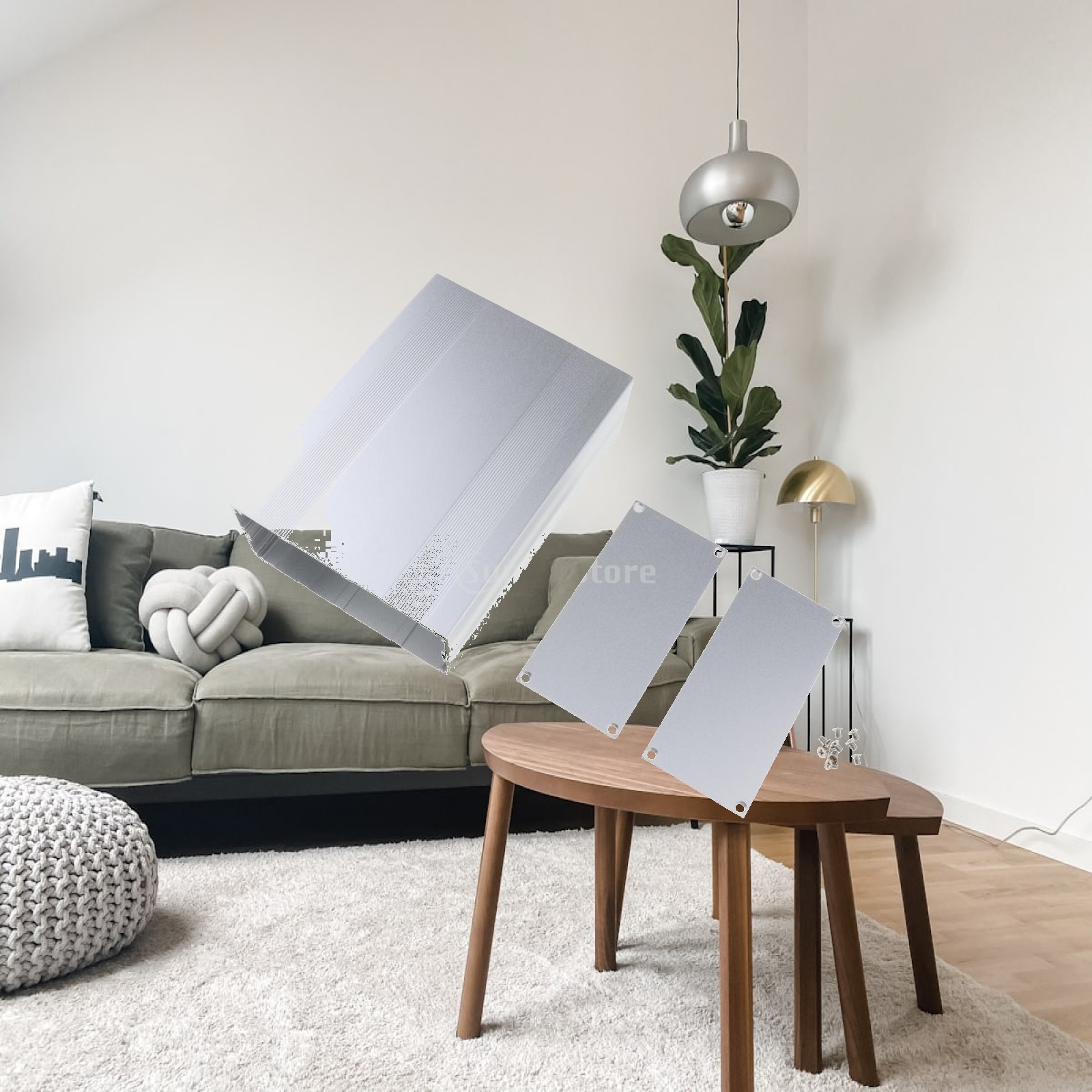 Useful Diy Electronics Projects - Aluminium projectdoos Zilver geëxtrudeerde behuizing Metalen