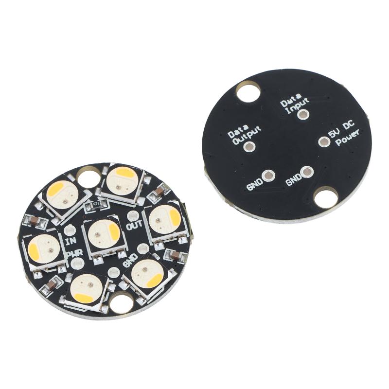 Useful Diy Electronics Projects - WS2812 7-bit circulaire LED printplaat programmeerbare