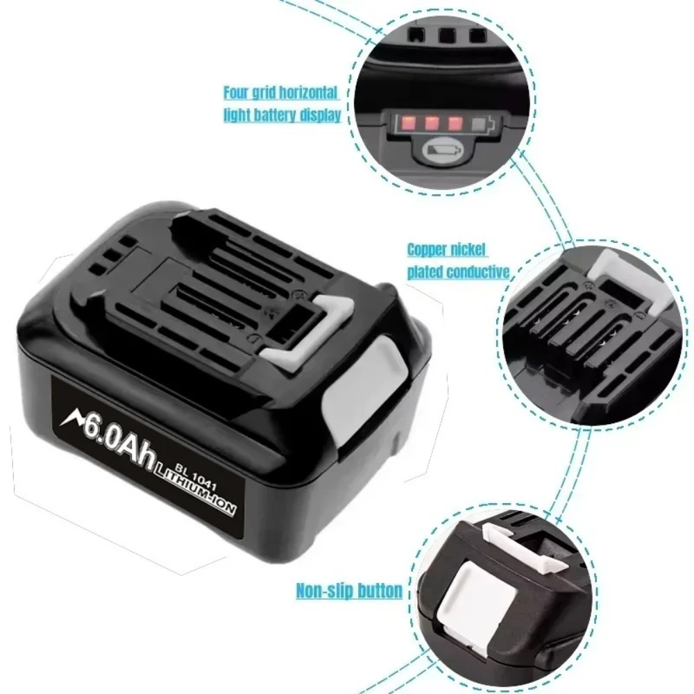 10,8 V/12 V 4000 mAh/6000 mAh  - Makita Drill Hp1640 recensie en prijs