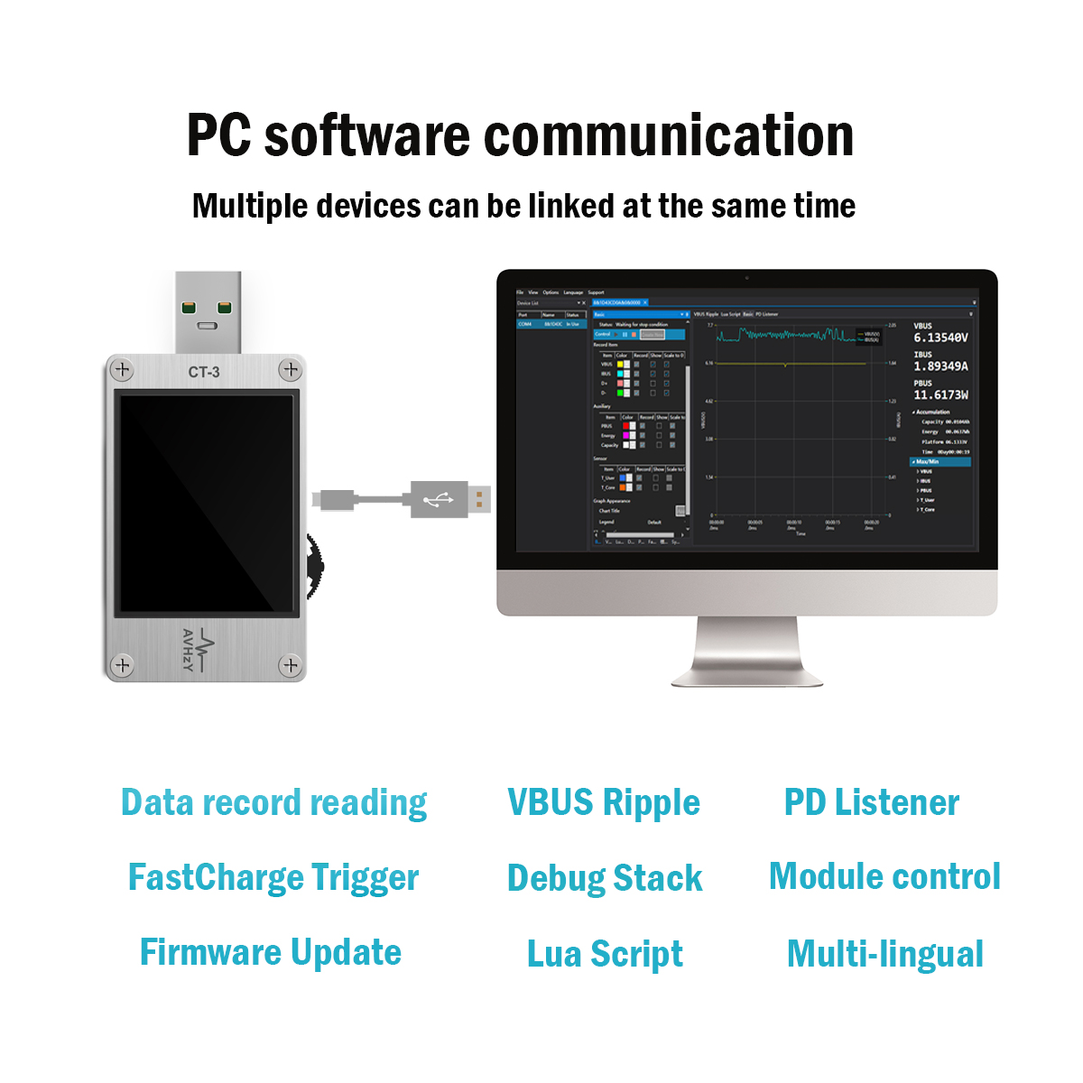 USB 3.1 Power Meter Tester Dig - Logic Analyzer Usb recensie en prijs