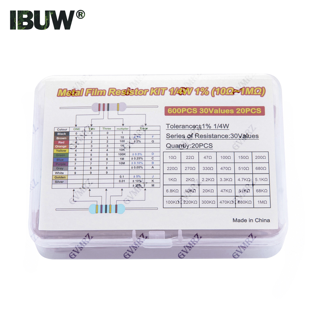 600 STKS 30 Waarden 1/4 W Meta - Diy Home Electronics Projects recensie en prijs