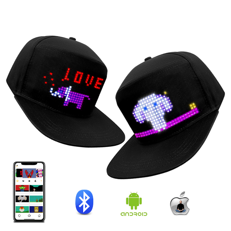 Slimme LED-lichtdisplay hoed D - Diy Electronics Logo recensie en prijs