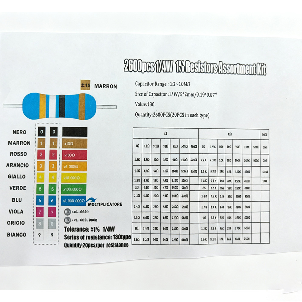 2600 stuks metaalfilmweerstand - Diy Home Electronics Projects recensie en prijs